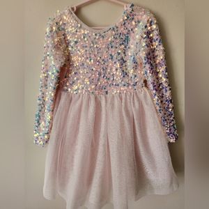 Cat & Jack blush pink sequin & tulle dress size 4/5
